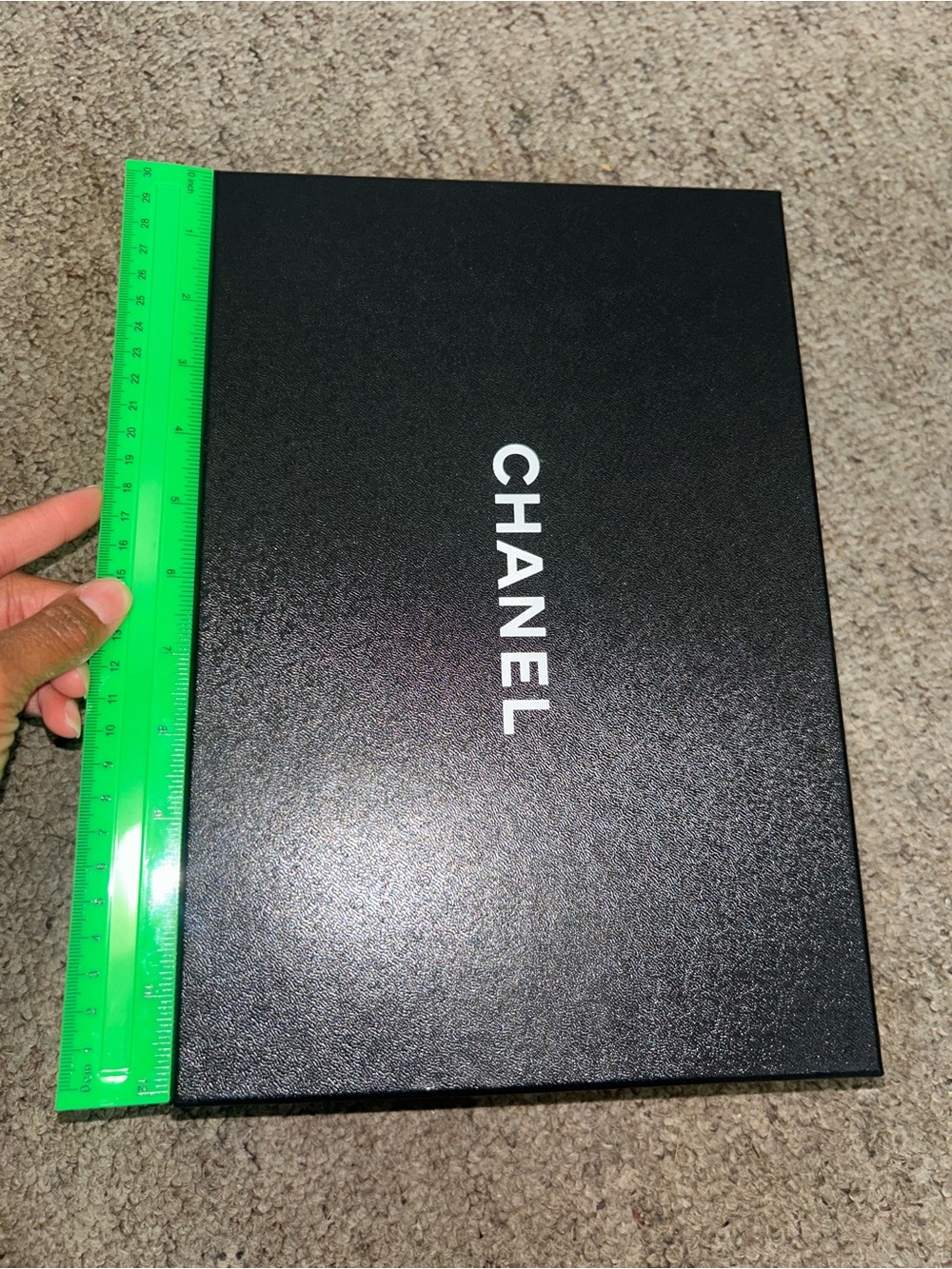 Authentic Chanel Gift Box Storage Shoes Cardboard Black White